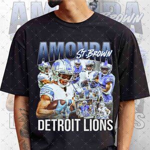 Vintage 90s Amon-Ra St. Brown Bootleg Rap Tee, Retro Football T-shirt